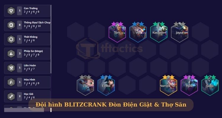 Đội hình Blitzcrank Đòn Điện Giật & Thợ Săn