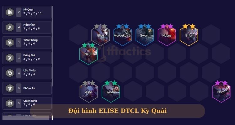 Đội hình Elise DTCL Kỳ Quái