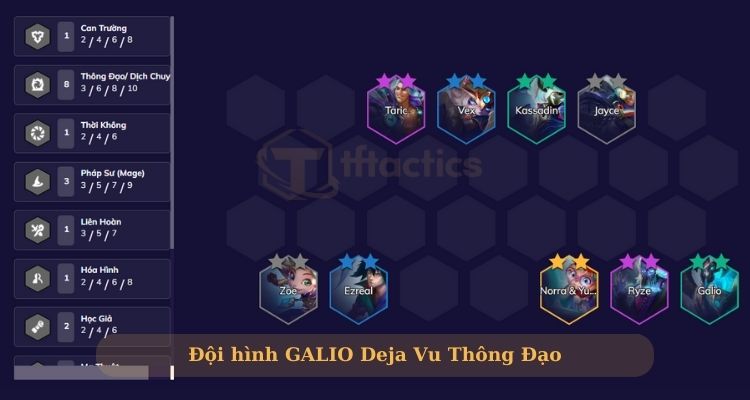 Đội hình Galio Deja Vu Thông Đạo