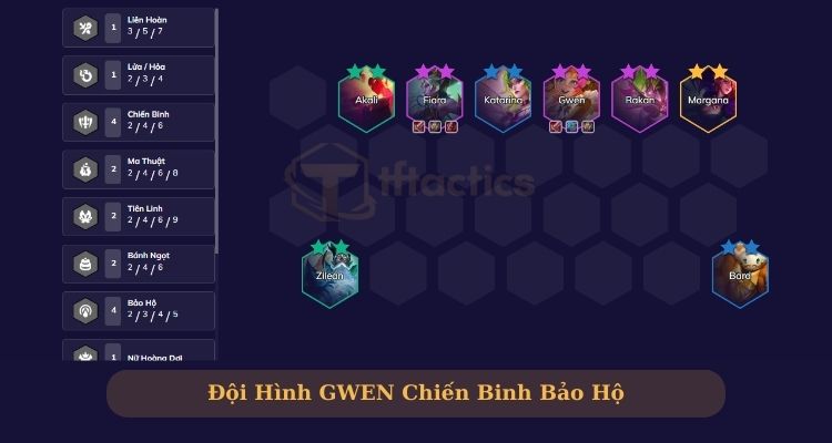 Đội hình Gwen Chiến Binh Bảo Hộ