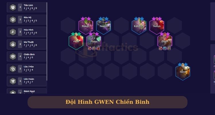 Đội hình Gwen Chiến Binh