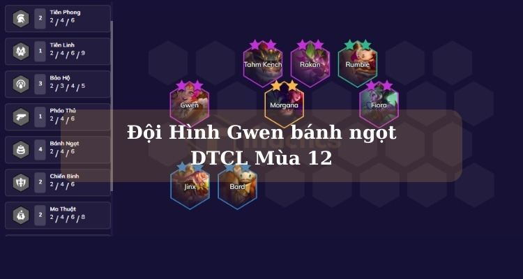 Giới thiệu đội hình Gwen Bánh Ngọt DTCL mùa 12