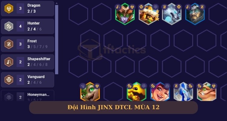 Đội hình Jinx DTCL Thợ săn rồng cuối game