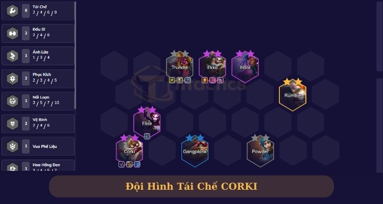 Hướng dẫn build đội hình Corki TFT Tái Chế