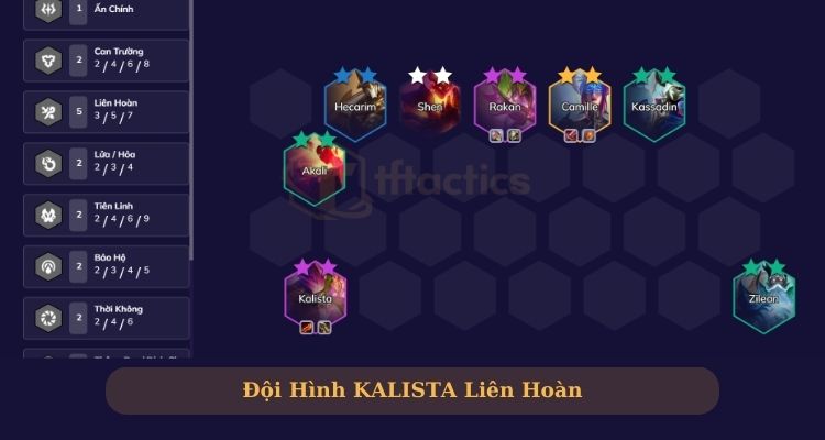 Đội hình Kalista DTCL 5 Liên Hoàn