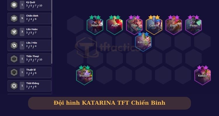 Katarina kết hợp với các tưỡng hệ chiến binh