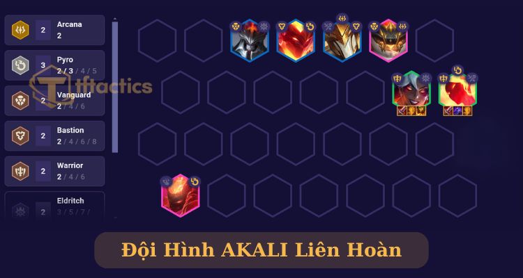 Đội hình Akali DTCL Liên Hoàn