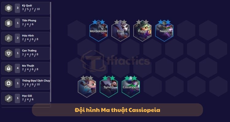 Đội hình Ma thuật Cassiopeia đầu game