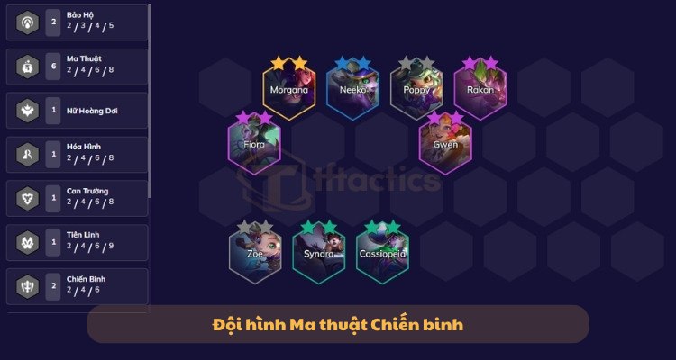 Đội hình Ma thuật Chiến binh DTCL mùa 12