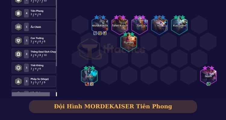 Đội hình Mordekaiser DTCL Tiên Phong 