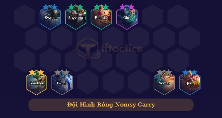 Đội hình Rồng Nomsy Carry một khạc một mạng