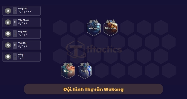 Đội hình Thợ Săn - Wukong giai đoạn đầu game