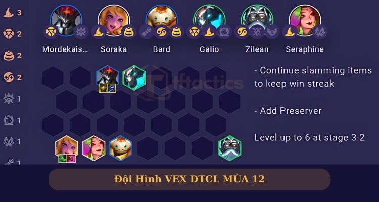 Đội hình Norra-Vex giữa game