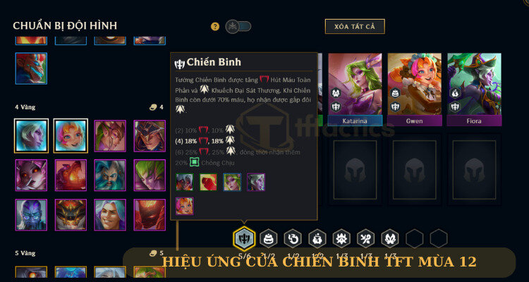 Hiệu ứng của chiến binh có cơ chế rất mạnh