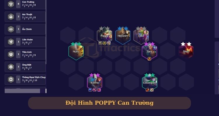 Đội hình Poppy Can Trường