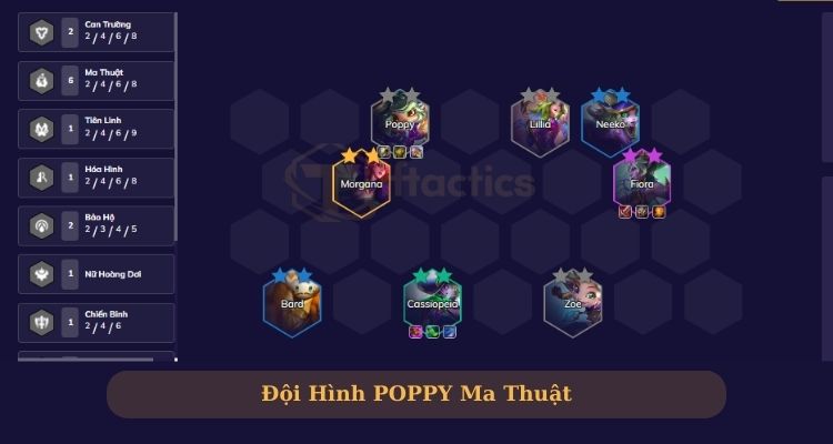 Đội hình Poppy DTCL Ma Thuật