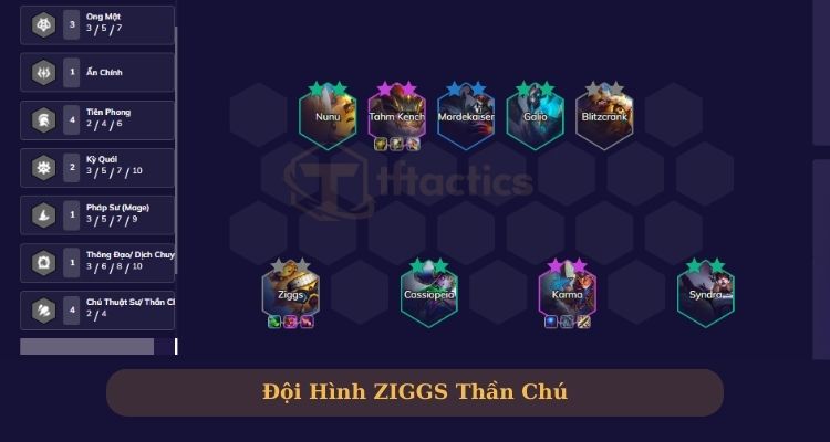 Đội Hình Ziggs DTCL Thần Chú